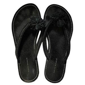 Banana Republic Black Suede Sandals Size 8